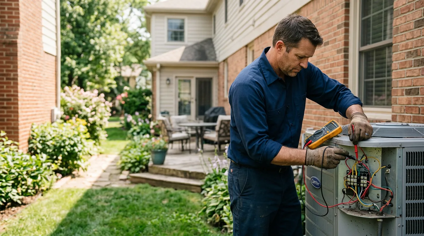 HVAC technician working near North Georgetown, OH